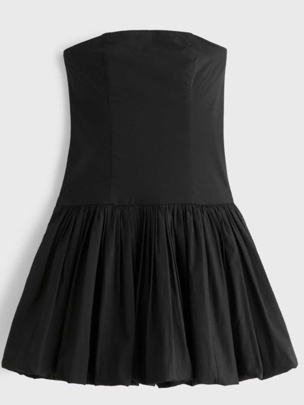 Abercrombie & Fitch Strapless Black Gathered Skirt Dress